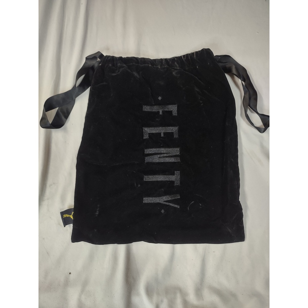 Fenty Puma by Rihanna Black Velvet Drawstring Dust Bag Storage Pouch Logo